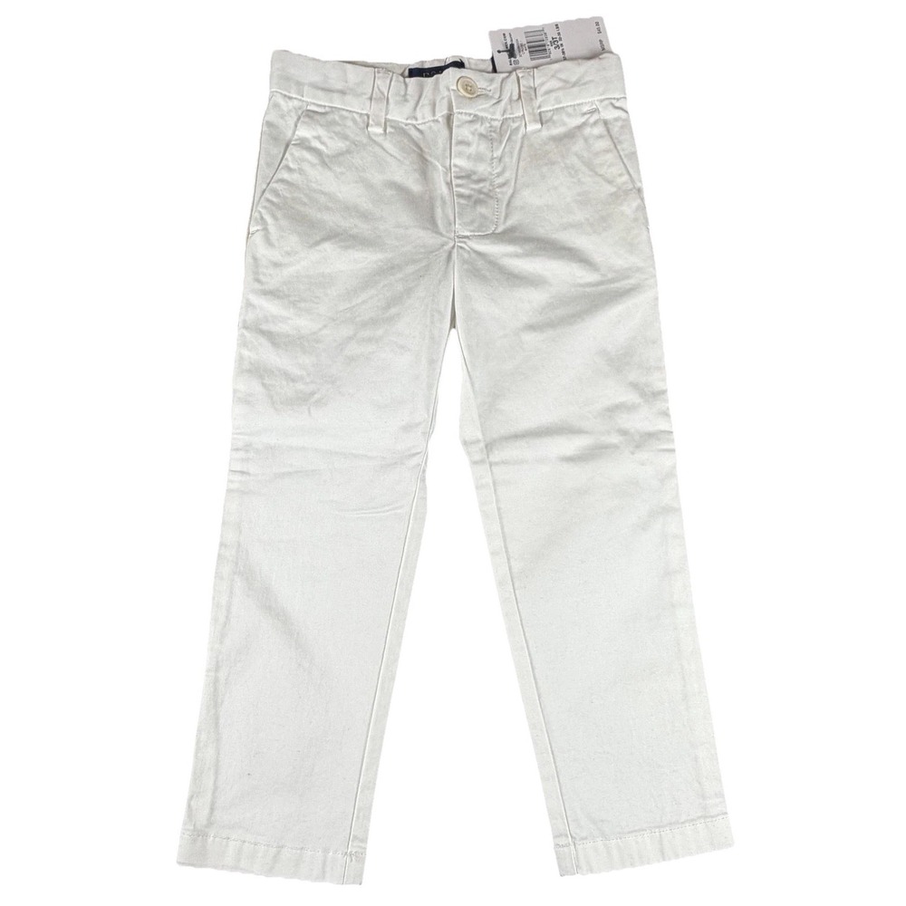 Polo Ralph Lauren Pants Toddler 3T White Chino Twill Flat Front Dress Casual
